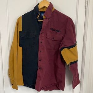 Wrangler western rodeo bull riding shirt